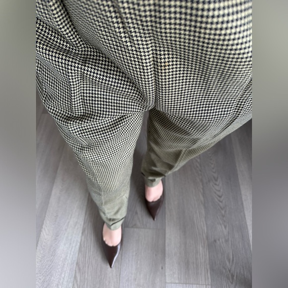 Vintage Lauren Ralph Lauren High Waisted Houndtooth Trousers Pants Sz 10 - Picture 7 of 7